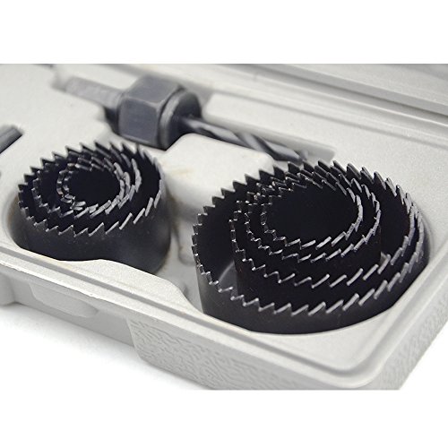 XINGYHENG 11Pcs Hole Saw Kit (with 2 Mandrel 8 Blade and 1 Hex Key Wrench) 3/4\"- 21/2\" Hole Saw Drill Bit Set Ideal for Woodworking PVC Plastic Board and Pipes Plasterboard - Thumbnail 7