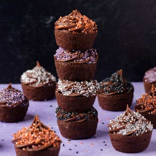 Image of Sweets Indeed Sprinkles, 4 Pack, Edible Sprinkle Mix, Perfect for Cake Decorations, Baking, Ice Cream, Cookies, Cupcake Topper (Halloween Sugar)