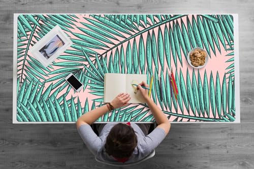 Tapis de bureau design aux finitions avec bords arrondis en vinyle PVC premium