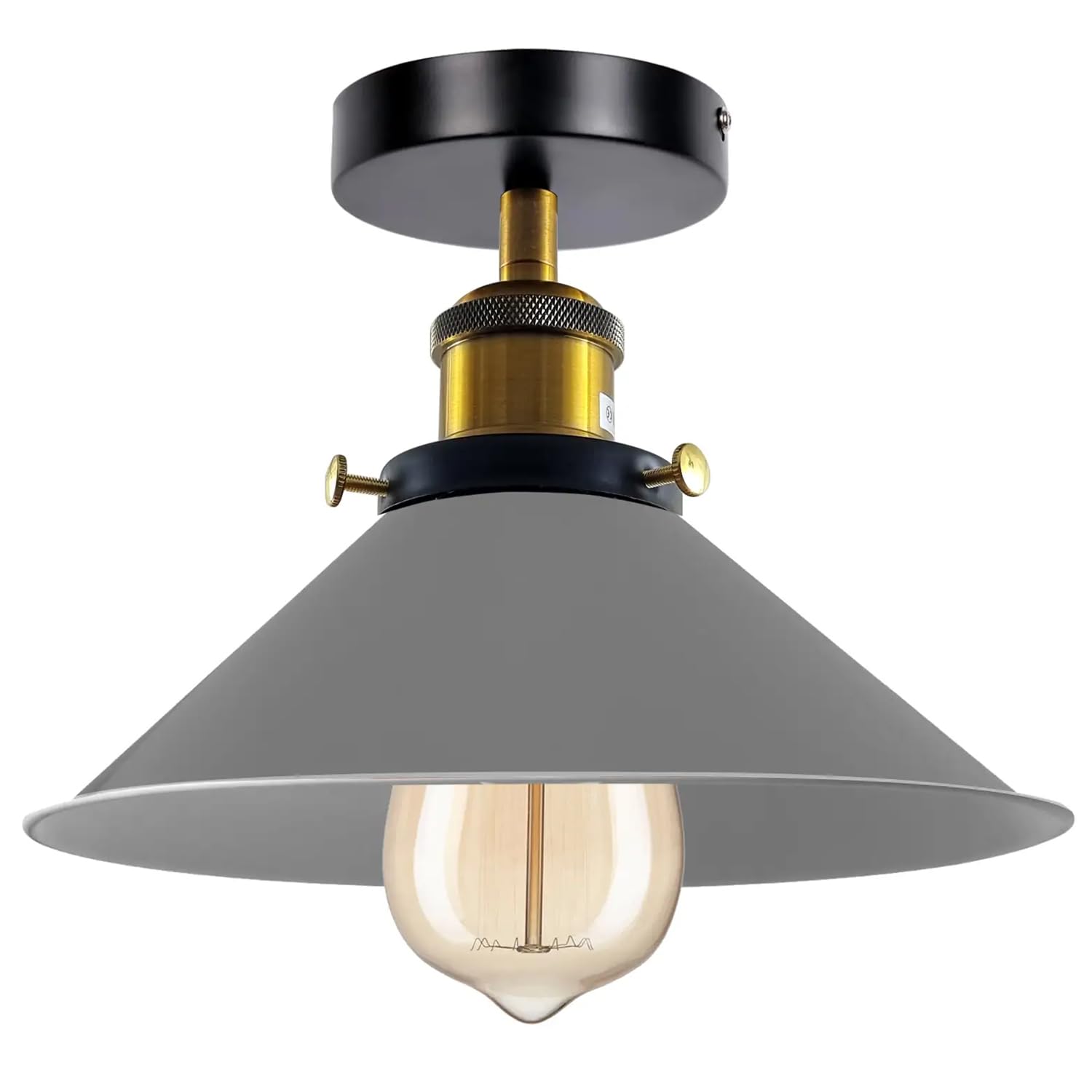 Luminaire suspendu semi-encastré gris pour créer un salon chaleureux