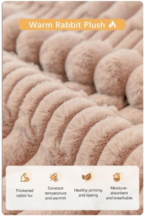 Miniatura 7 de IRONCAS Funda de sofá de felpa de conejo, decoración de sofá, súper suave, esponjosa, antideslizante, protector de muebles de piel sintética lavable