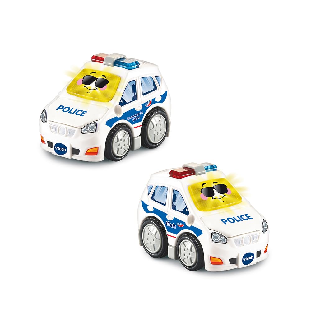 VTech - Tut Tut Bolides Série Pro, Super Poste de Police Interactif avec Voiture Chris Lieutenant de Police, Circuit Voitures, 3 Zones Magiques, Cadeau Enfant de 2 Ans à 6 Ans - Contenu en Français