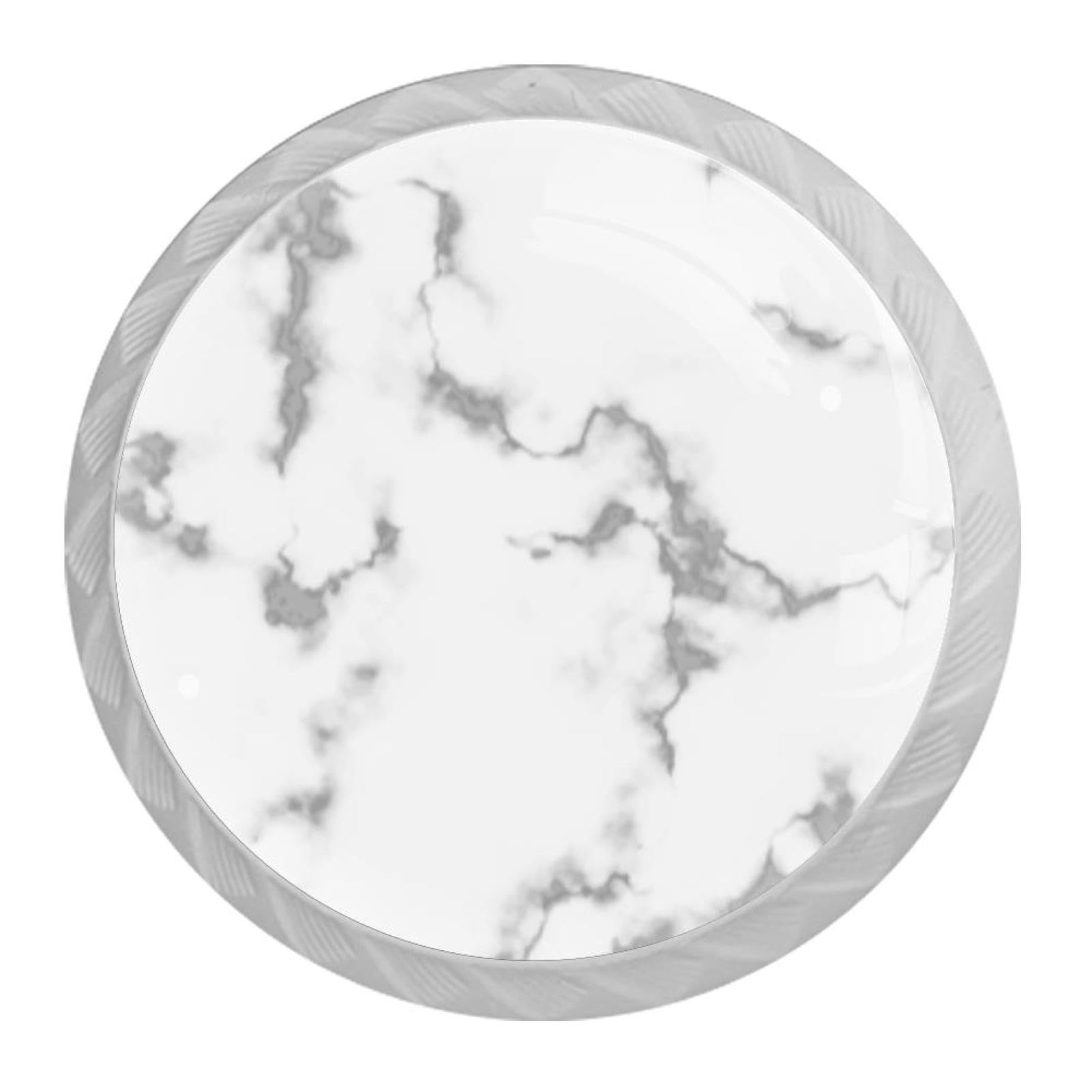 Tqmspg 4 Pieces Drawer Pulls Marble Stonetexture Door Knobs Dresser Handles for Kitchen Wardrobe Cupboard Hardware Furniture