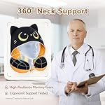 Certified to ASTM & CPSIA Standards–Kids Travel Neck Pillow with Hood,Memory Foam Airplane Pillow,Double-Sided, Cute Design, Cooling Ice Silk & Soft Plush, Adjustable, Portable & Washable for Flights - Image 3