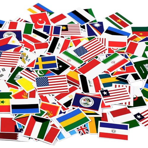 Image of Marspark 1200 Pcs Mini International World Flag Confetti 1 Inch Around The World Table Confetti Country Flags International Decor for 2026 Sporting Events Classrooms Sports Clubs Bars School Festivals