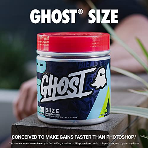 Ghost Size Muscle Builder Dietary Supplement - Lime, 30 Servings - Muscle Growth And Strength Building Supplements For Men & Women - Creatine, Betaine & Beta-Alanine - Free Of Sugar & Gluten, Vegan #TOP2