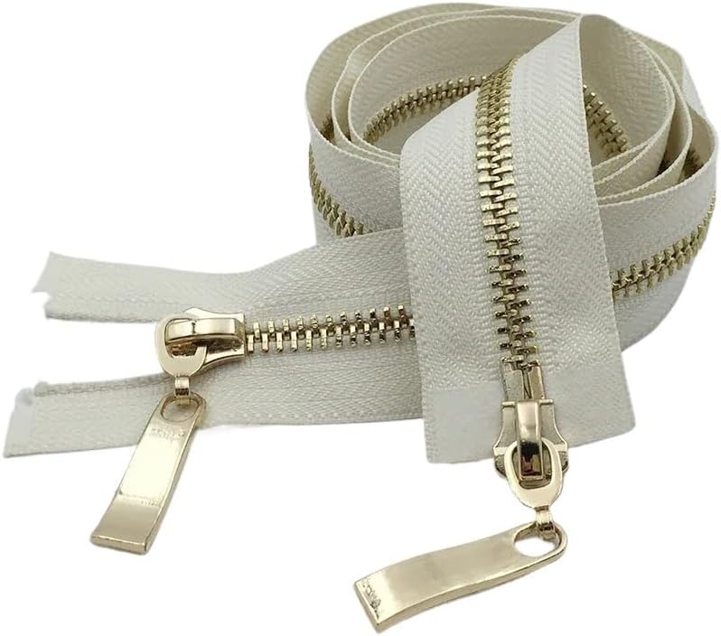 80/100/120 センチメートルダブルスライダー 5# 金属ジッパージャケットコート縫製ジッパー修理キット DIY 衣類自動ロッ