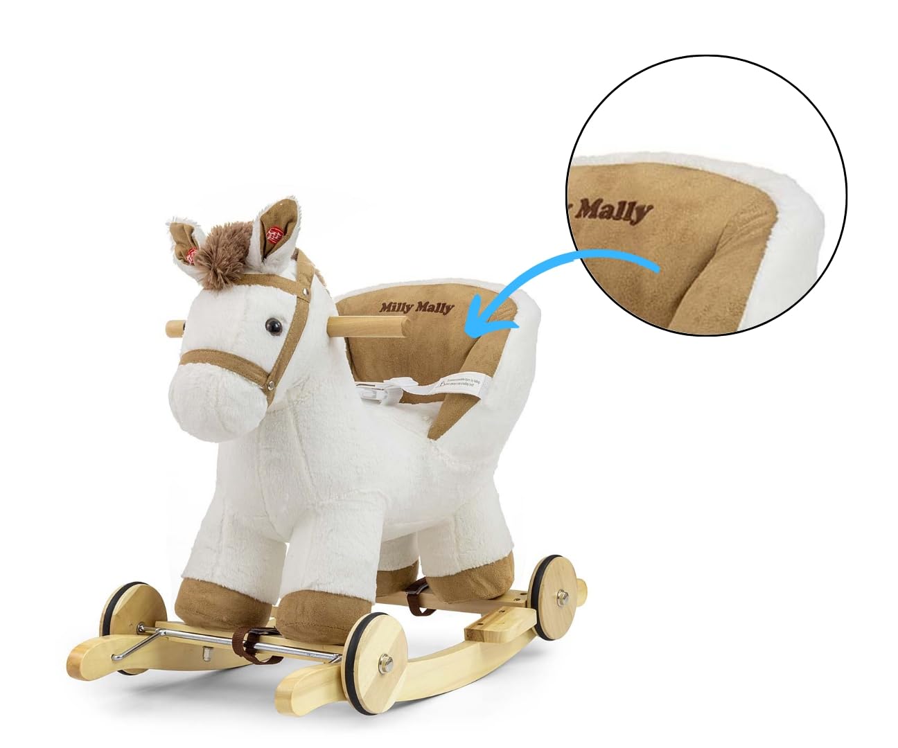 MILLY MALLY Cheval à bascule LATEK marron foncé pas cher MILLY MALLY Cheval à bascule LATEK marron foncé pas cher