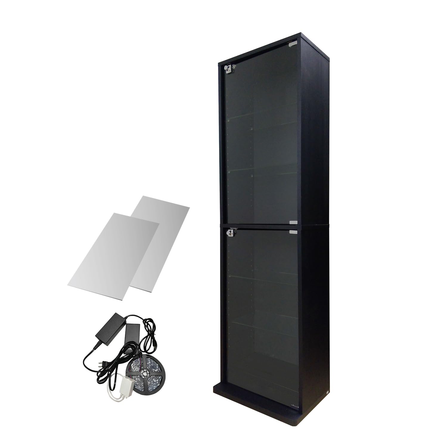 地球家具 コレクションケース DIO 側面ガラス 背面ミラー付き ブラック Amazon.co.jp: 地球家具 コレクションラック DIO ディオ 幅46cm 本体