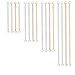 Dsmile Stainless Steel Bracelet Extender Necklace Extender Extender Chain Set 4 Different Length: 6" 4" 3" 2" 16 Pieces (8 Silver, 4 Gold, 4 Rose Gold)