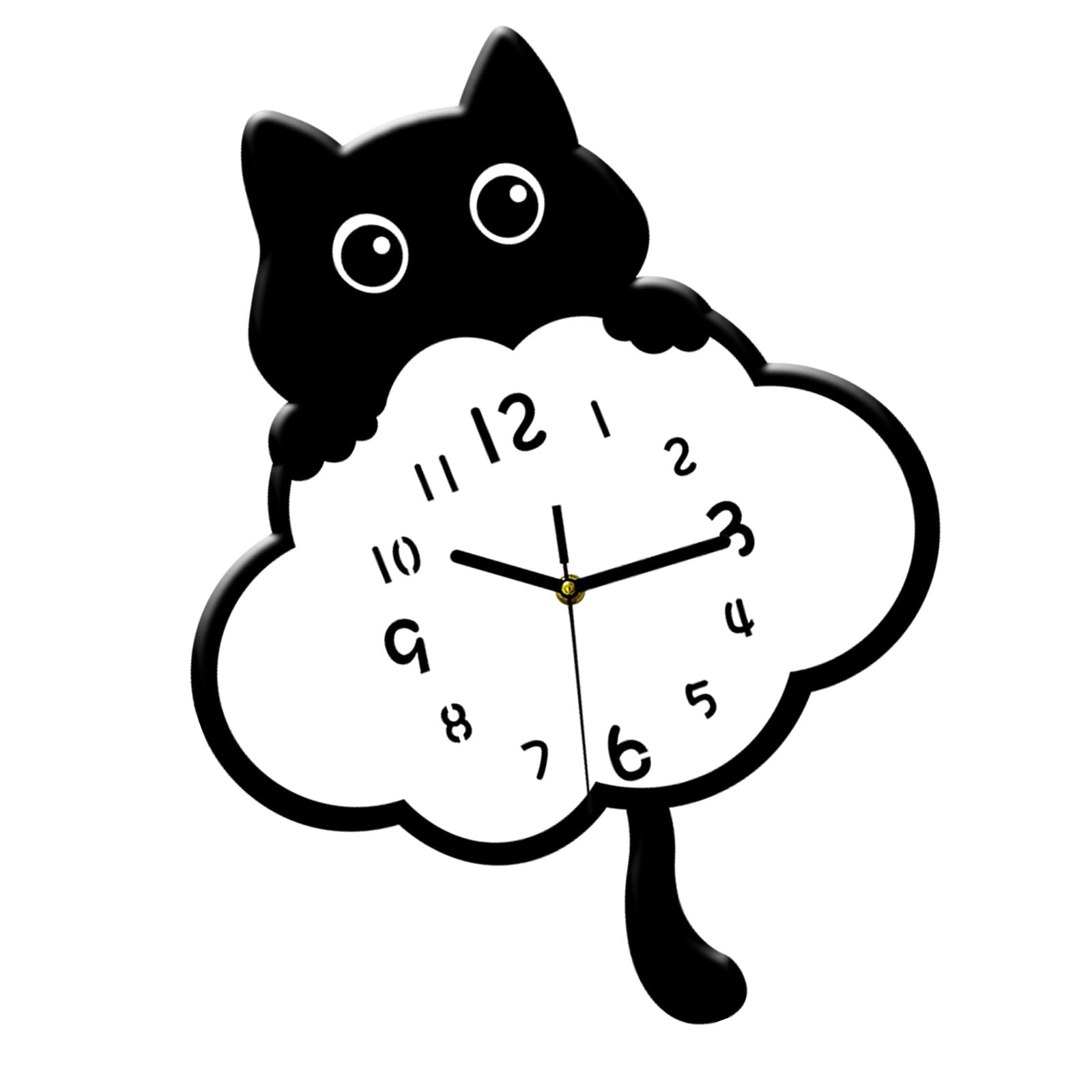 Horloge murale fonctionne à piles avec mouvement fluide continu sans bruit