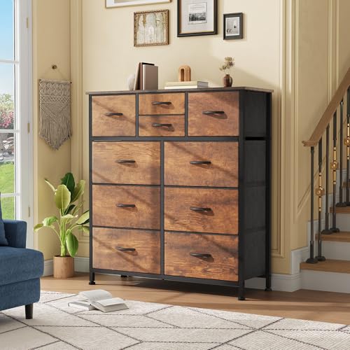 image for DWVO Dresser with 10 Drawers - Fabric Storage Tower, Organizer Unit fo