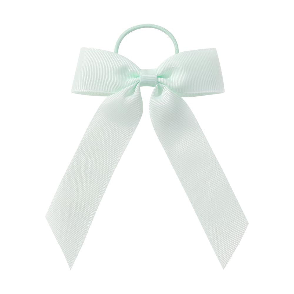 LATEAU Ribbon Bows 10PC Ribbon Hair Bows Elastic Ties Hair Accessories for Girls Toddler(10)
