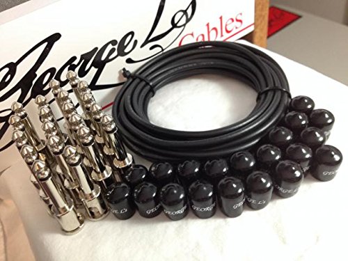 George L's 155 Pedalboard Effects Cable Kit XL .155 Black / Nickel - 20/20/20