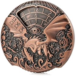 DND Spinner Dice DNDND 7-in-1 Fidget Spinner Metal D&D Dice Set with Gorgeous Gift Box for Dungeons and Dragon and Tabletop Game (Copper)