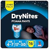 Huggies Dry Nites - Mutandine per bambini, 4-7 anni, 17-30 kg