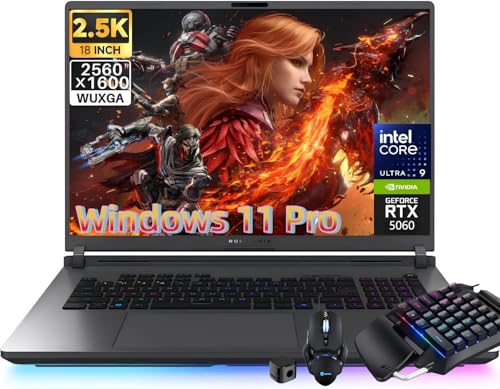 Image of ASUS ROG Strix G18 Gaming Laptop PC, Intel 24-Core Ultra 9 275HX Up to 5.4GHz, GeForce RTX 5060, 2.5K 240Hz /3ms Nebula Display, 32 GB DDR5, 1 TB SSD, Backlit KB, Wi-Fi 7, Windows 11 Pro, Accessories