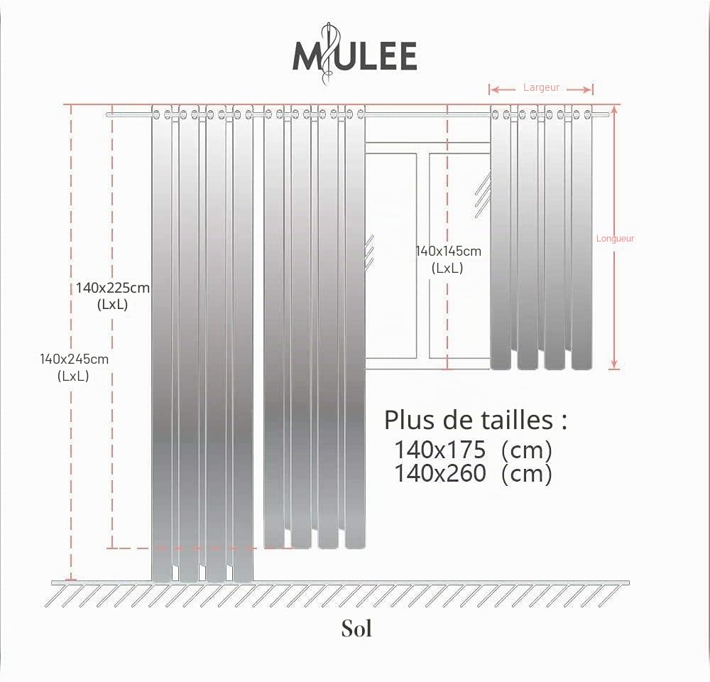 MIULEE Lot de 2 Voilage Fenêtre Broderie Plume Oeillets 140x225cm Blanc | Voilage fenêtre polyester brodé à oeillets, décoration légère adaptée au salon et chambre