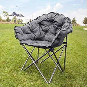 Macsports c932s 129 padded cushion outdoor folding lounge patio club chair gray  urban country home decor