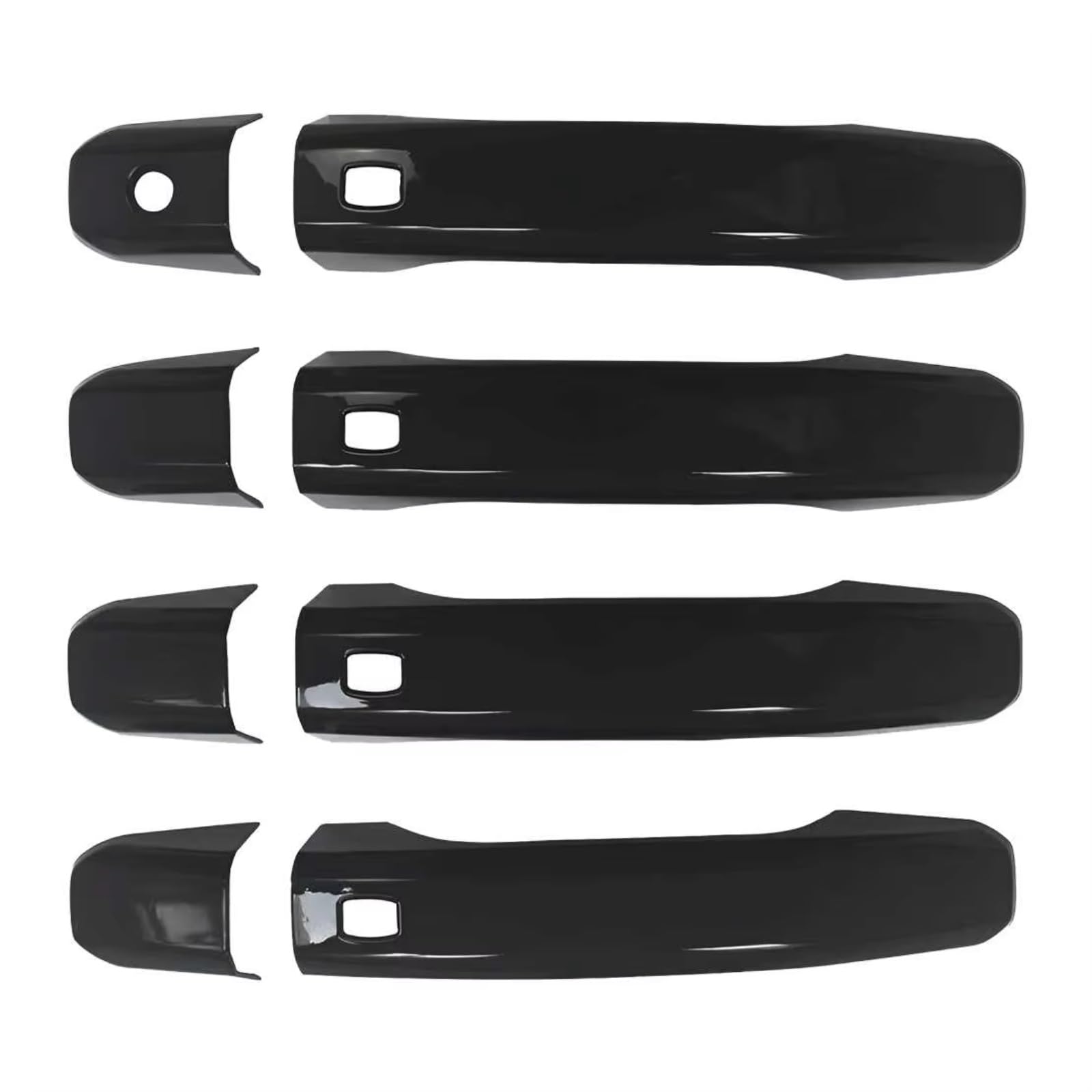 JJRFVBGT Door Handle Trim Compatible with Silverado 2500 HD 2020 2021 2022 for Tahoe 2021 2022 ABS Black Trim Car Exterior Door Handle Housing