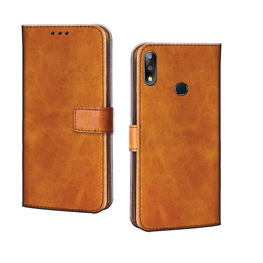 Inktree Asus Zenfone Max Pro M2 Flip Case | with Card Pockets | Wallet Stand |Complete Protection Flip Cover for Asus Zenfone Max Pro M2-Mango Beige (B0BNG1V6B7) Amazon Price History, Amazon Price Tracker