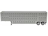 Livestock Trailer Silver 1/87 (HO) Plastic Model by Promotex 005354S