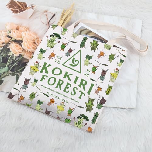 TIIMG Kokiri Forest National Park Gift Japanese Video Game Player Gifts Green Arboretum Plant Lover Gifts Tote Bag4