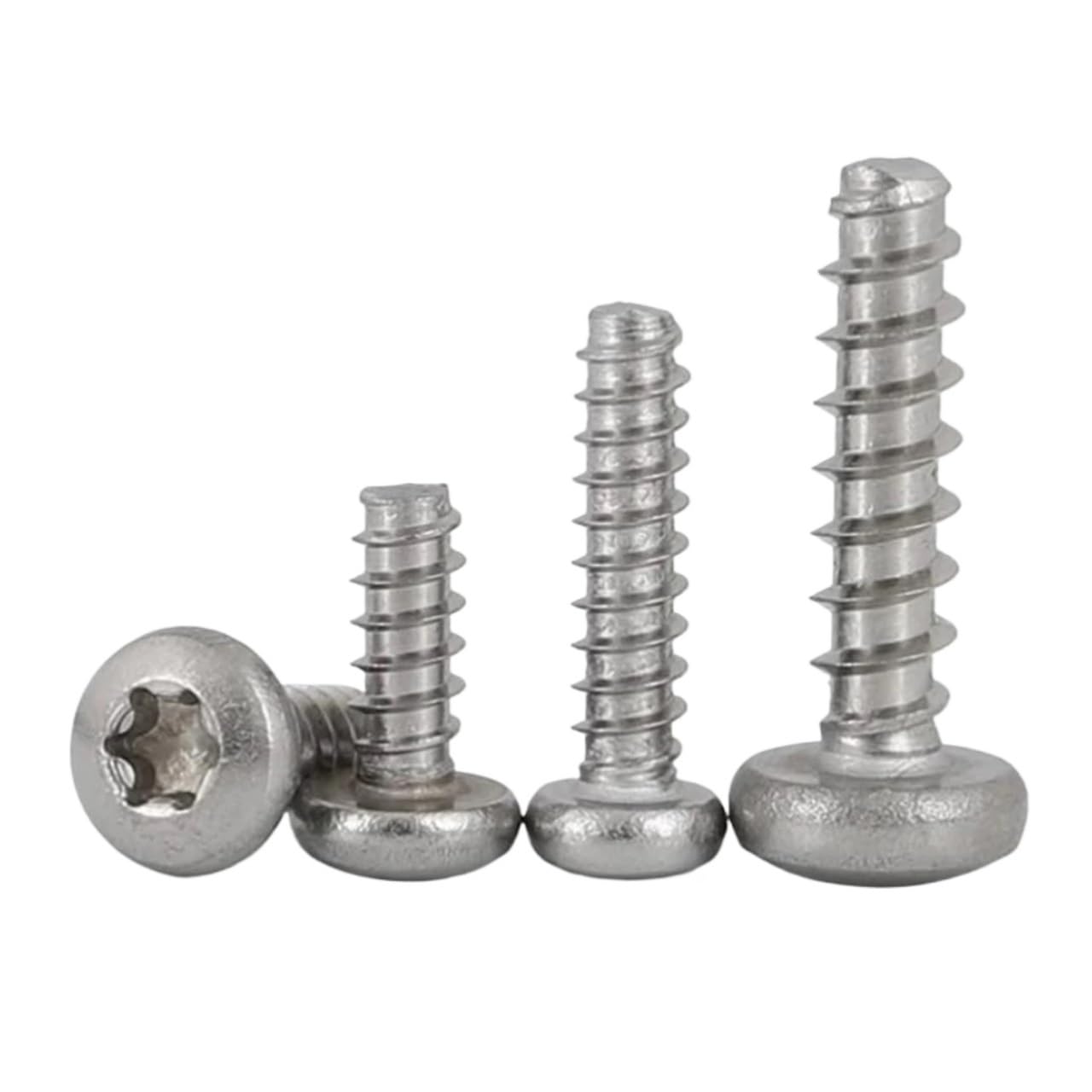 Longitud de rosca de tornillo autorroscante de cola plana de cacerola de acero inoxidable 304, 4mm ~ 25mm(6.5mm,M4.2-100pcs)