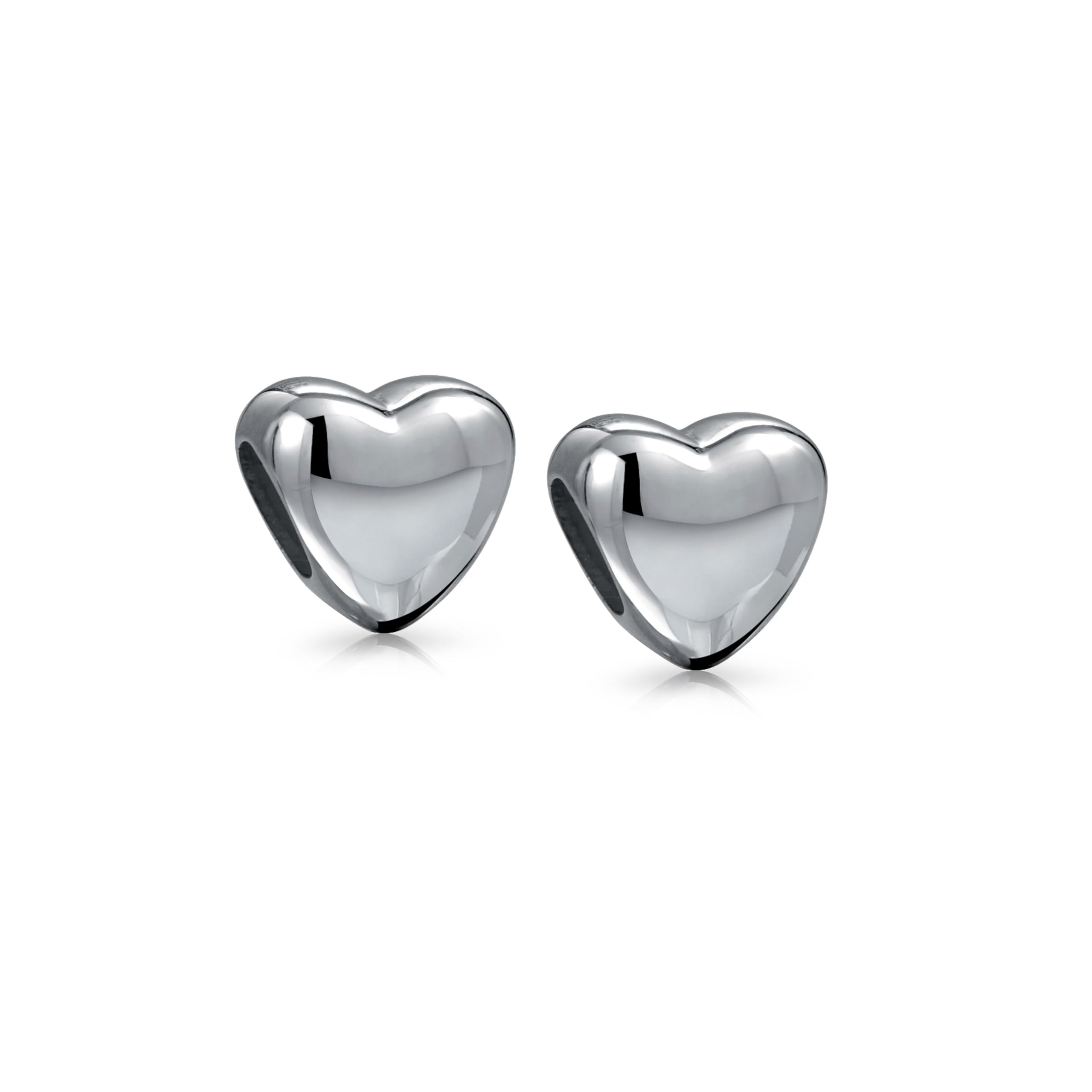 Abalorios de corazón de plata de ley .925 para regalar a adolescentes 5