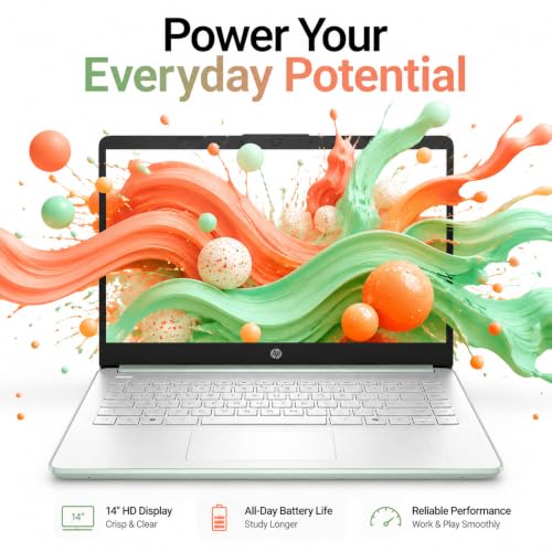 Image of HP 14 Laptop for Students and Home Use, Intel Processor N150, 16GB RAM