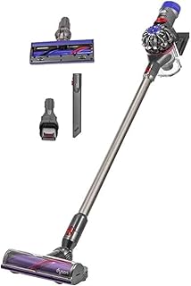 Dyson V8 Origin Aspiradora de mano sin bolsa ni cable con cepillo eléctrico de transmisión directa, boquilla accesoria combinada, batería de níquel-cobalto-aluminio, soporte de pared y estación de