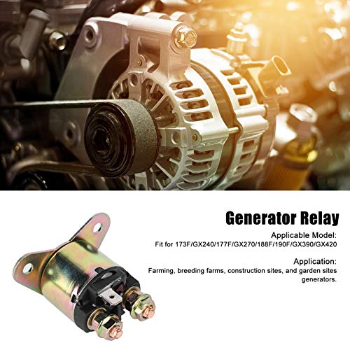 TOPINCN Relé de gerador de motor a gasolina de ferro, relé de substituição para 173F/GX240/177F/GX27