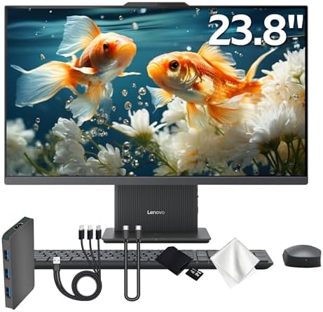 Lenovo IdeaCentre AIO 3 23.8" FHD All-in-One Desktop, AMD Ryzen 5...