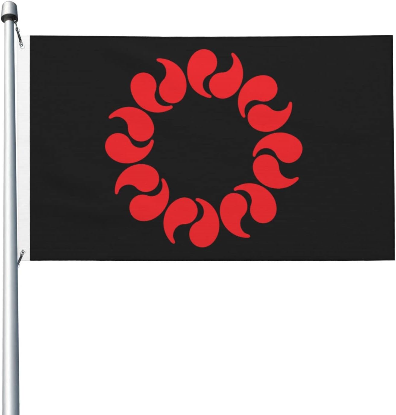 Bandera de jardín con emblema de la prefectura de Saitama de 3 x 5 pies para decoración interior y exterior, 1