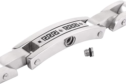 Miniatura 3 de OIJH Artículos Conmemorativos Pulsera De Medallón De Urna De Cremación Para Hombre De Acero Inoxidable Colgante Pulsera De Recuerdo De Cenizas