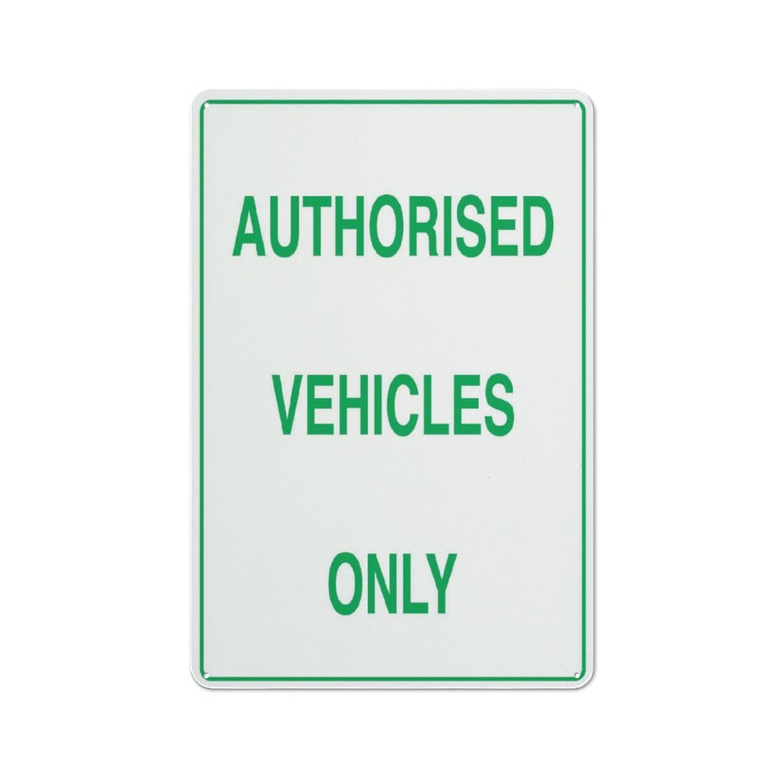 Peiyeety A04 Authorised Vehicles Only Sign Outdoor, Uv Printed Rust Free Aluminum 12X16 Inches,Yard Sign For Home, Business, Driveway Alert