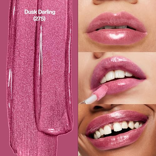 Image of Revlon Super Lustrous Lip Gloss, Non-Sticky, Hydrating, High Shine Finish, 275 Dusk Darling, 0.13 oz