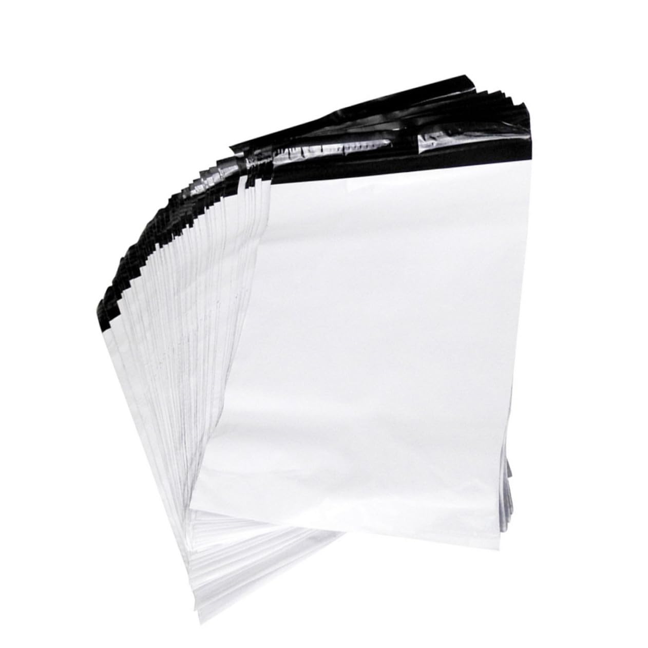 100 pièces Sacs Expédition Plastique Blanc Épais Autocollants Auto-scellants Résistants et Imperméables pour Colis et Envoi Postal