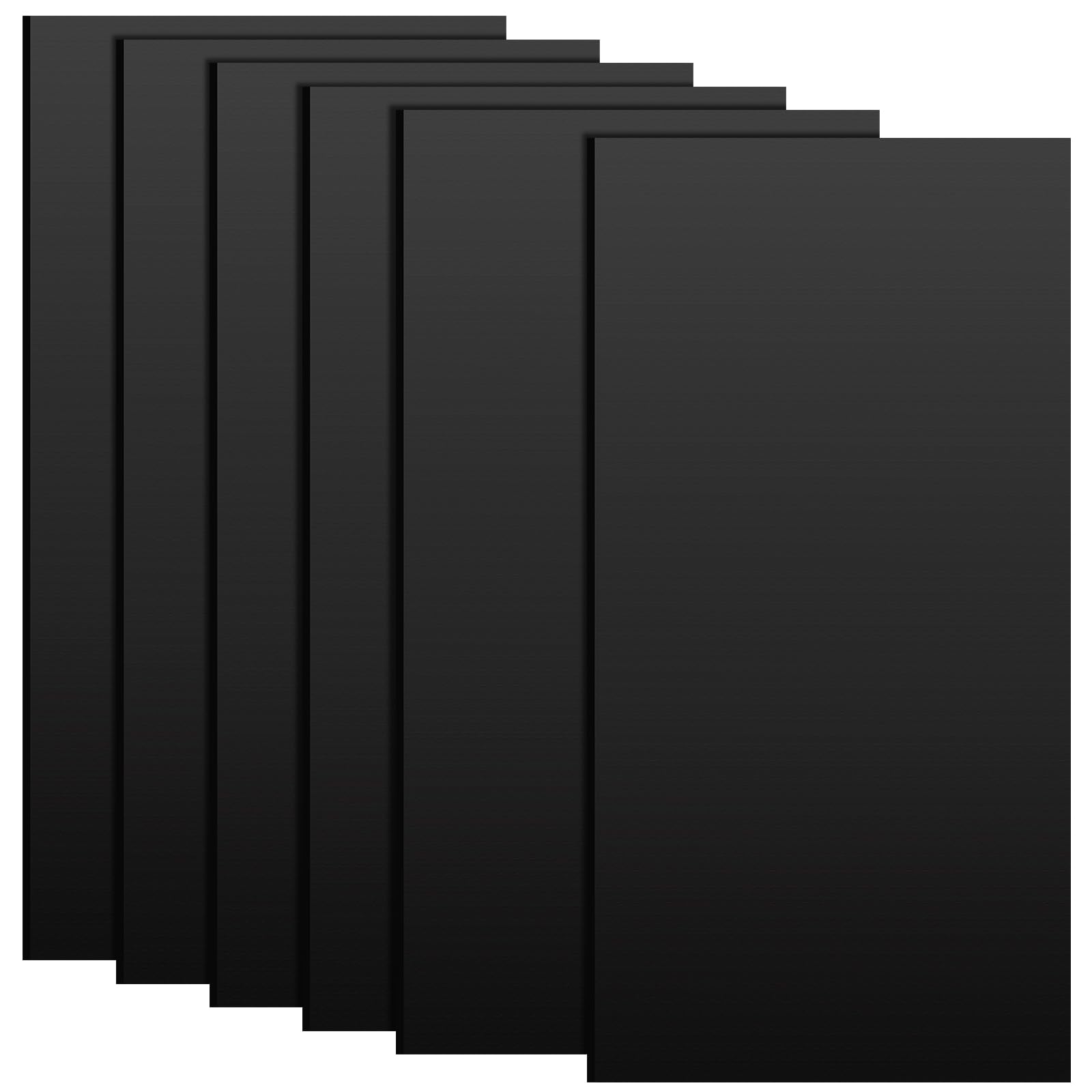 Frienda 6 Pcs 2 x 4 ft Smooth Black Drop Ceiling Tile Waterproof PVC Ceiling Panels, Easy Installation Washable Reusable and Fire Rated, No Sag or Breakage