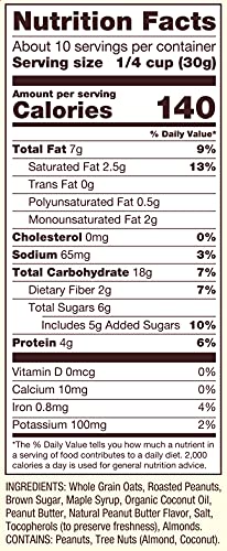 Image of Bob's Red Mill Peanut Butter Homestyle Granola, 11oz (6 Count)
