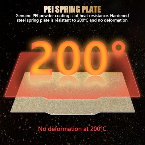 Image of Serplex 3D Printer Heated Bed Double-Sided PEI Textured Steel Build Plate, PEI Coated Build Plate for Strong Adhesion and Easy Model Removal, 230x230mm, Compatible with Anycubic Kobra 2 /Neo /Go /Pro