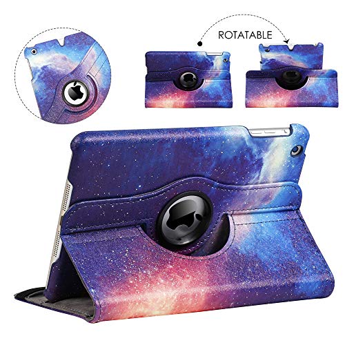 Ipad Mini 1/2/3 Case - 7.9 In 360 Degree Rotating Stand Case Cover With Auto Sleep/Wake Feature For Ipad Mini 1/Ipad Mini 2/Ipad Mini 3 (Galaxy) #TOP3