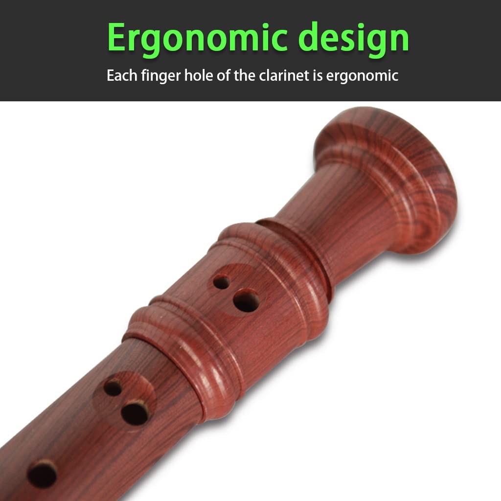 Flûte à Bec Soprano En Bois Érable - Doigté Allemand, 8 Trous, Kit Nettoyage Inclus - Pour Débutants