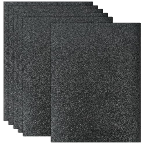 TIMESETL 6 Pack Black ABS Plastic Sheet 11.75" x 15.75" x 0.06", ...