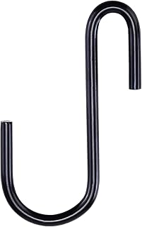 Rivexy 20 Pack Black S Hooks for Hanging Plants, S Hooks for Hanging Clothes, Stainless Steel S Hooks Heavy Duty, Durable S Shaped Hooks for Kitchen, Small S Hooks for Hanging Heavy Duty, Closet Hooks