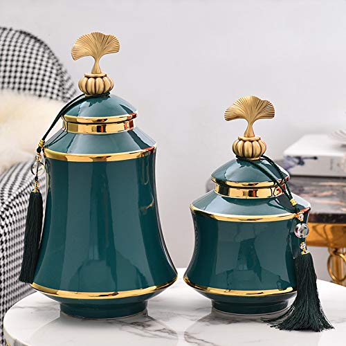 Keramische Vaas Wijnkast Woonkamer Tv Teller Vaas Gedroogde Bloemen Imitatie Bloem Decoratieve Vaas 37x20 Cm, 27x17 Cm, 2 Stuks - Afbeelding 3