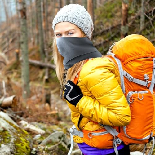 SKHAOVS 4 Pièces Cache cou Hiver, Echarpe Tube Polaire, Tour de Cou Élastique Polaire Fleece, Cache Cou en Polaire, Echarpe Tube Homme Femme, Cache oreilles Coupe vent pour Ski et Cyclisme – vue 6