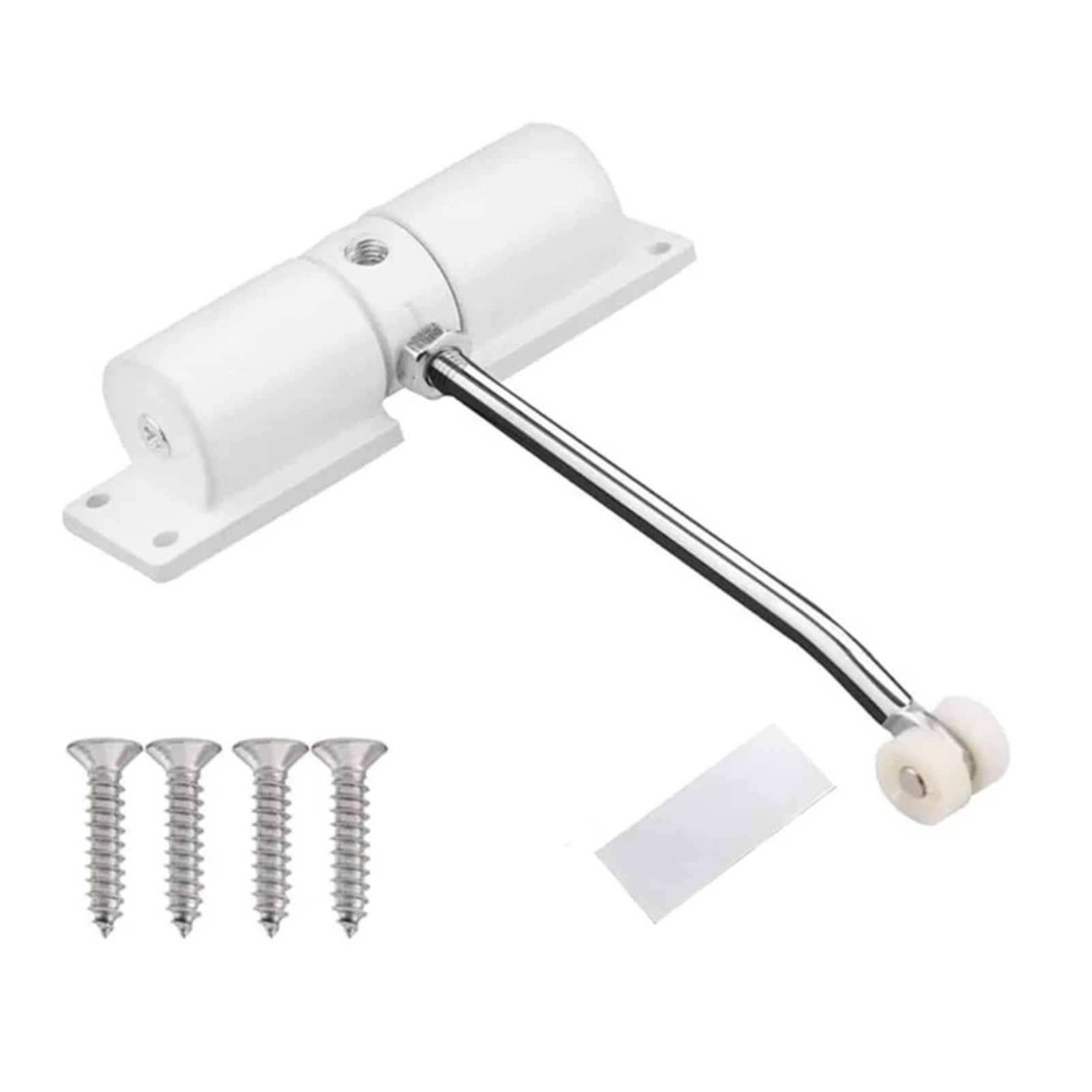 Forvexilla White 2Pcs Zinc Alloy Safety Spring Automatic Door Closer