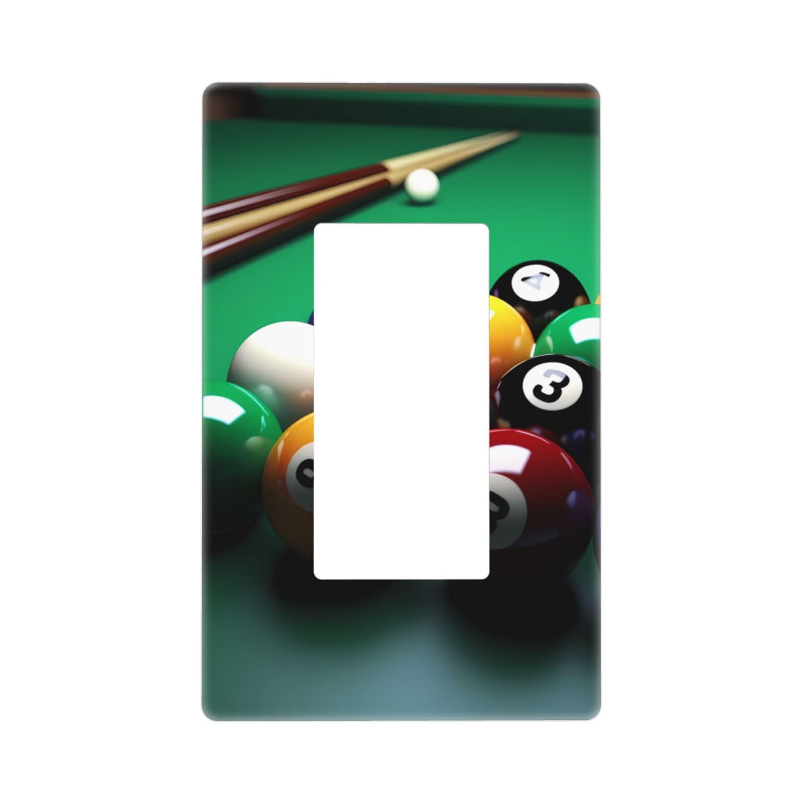Decorator Wall Plate 1 Gang Light Switch Covers Decorator Receptacle Outlet Covers Billiards Wall Plates for Electrical Outlets Plug Cover Single Rocker Switch Plates