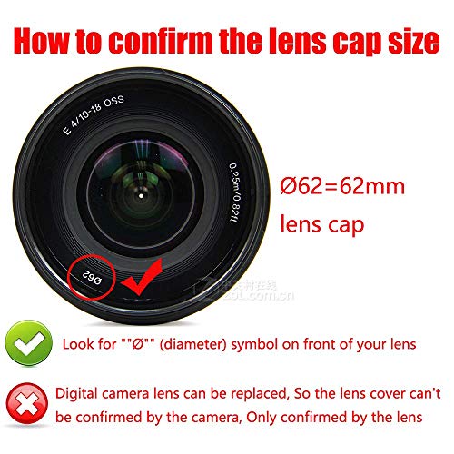 Camera Lens Cap (62Mm) Fit For Tamron 18-200Mm, For Nikkor 60Mm 105Mm F/2.8G, For Sony Cx900E Ax100E W/ E18-200Leii E10-18 Lens (3 Pack) #TOP2